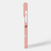 Coques Case-Mate iPhone Points abstraits bleu orange ajouter nom texte t t (Verso / Gauche)