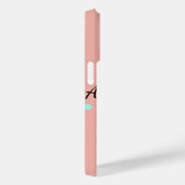 Coques Case-Mate iPhone Points abstraits bleu orange ajouter nom texte t t (Verso / Droite)