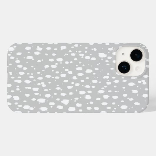 Coques Case-Mate iPhone Points Abstraits rayés gris (Verso (horizontal))