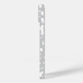 Coques Case-Mate iPhone Points Abstraits rayés gris (Verso / Gauche)