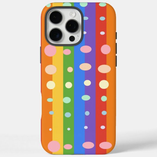 COQUES Case-Mate iPhone POINTS ARC-EN-CIEL RAYURES (Verso)