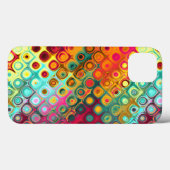 Coques Case-Mate iPhone Points Arc-en-ciel rouge liquide Motif Abstrait (Verso (horizontal))