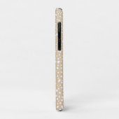 Coques Case-Mate iPhone Points blancs Abstraits peints en crème (Dos/Gauche)