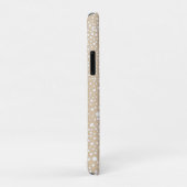 Coques Case-Mate iPhone Points blancs Abstraits peints en crème (Dos/Droite)