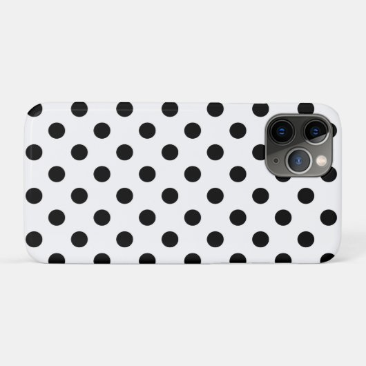 Coques Case-Mate iPhone Points Blancs & Noirs Point (Dos (Horizontal))