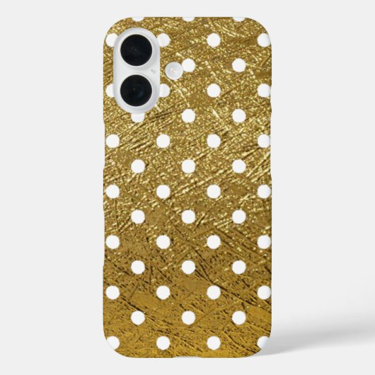 Coques Case-Mate iPhone Points blancs sur couleur or (Verso)