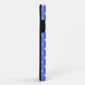 Coques Case-Mate iPhone points blancs sur fond bleu. (Dos/Droite)