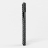 Coques Case-Mate iPhone points blancs sur monogramme noir (Dos/Droite)