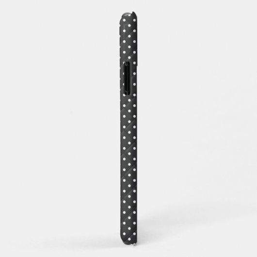 Coques Case-Mate iPhone points blancs sur monogramme noir (Dos/Droite)