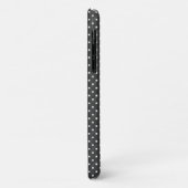 Coques Case-Mate iPhone points blancs sur monogramme noir (Dos/Gauche)