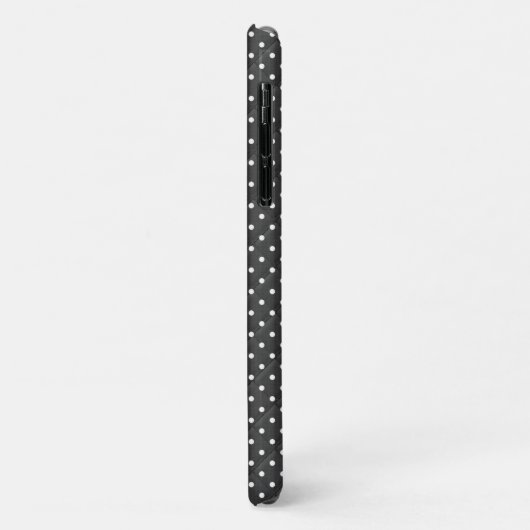 Coques Case-Mate iPhone points blancs sur monogramme noir (Dos/Gauche)