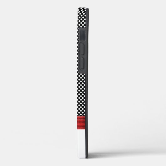 Coques Case-Mate iPhone points blancs sur noir avec arc (Verso / Gauche)