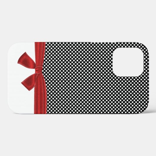 Coques Case-Mate iPhone points blancs sur noir avec arc (Verso (horizontal))