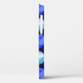 Coques Case-Mate iPhone Points Bleus Aquarelle Motif Indigo Cerulean (Verso / Gauche)