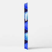 Coques Case-Mate iPhone Points Bleus Aquarelle Motif Indigo Cerulean (Verso / Droite)