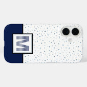 Coques Case-Mate iPhone Points Bleus Bleus Blancs de la Marine Nautique Mo (Verso (horizontal))