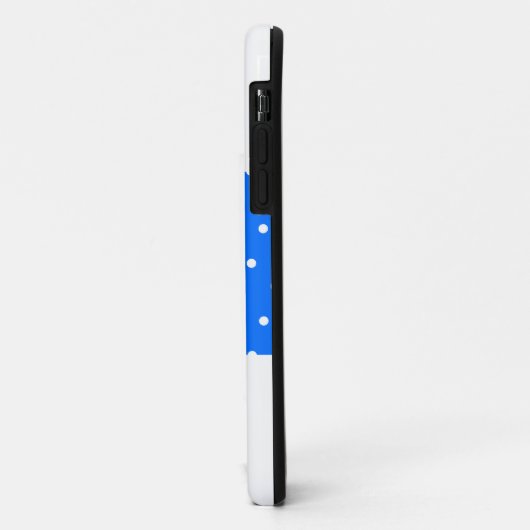 Coques Case-Mate iPhone Points Bleus Bleus Bleu Clair Sur Blanc (Dos/Gauche)