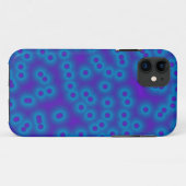 Coques Case-Mate iPhone points bleus et violets (Dos (Horizontal))