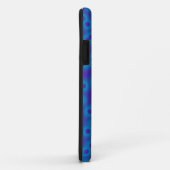 Coques Case-Mate iPhone points bleus et violets (Dos/Droite)