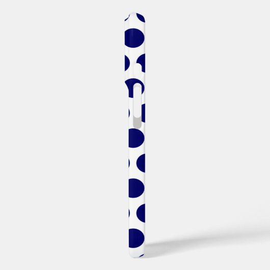 Coques Case-Mate iPhone Points Bleus Foncé (Verso / Gauche)