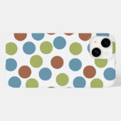 Coques Case-Mate iPhone Points bleus, verts et Brown (Verso (horizontal))