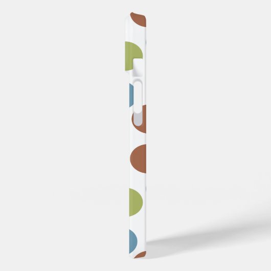 Coques Case-Mate iPhone Points bleus, verts et Brown (Verso / Gauche)