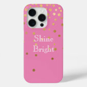 Coques Case-Mate iPhone Points Confetti Glam Or Rose (Verso)