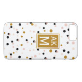 Coques Case-Mate iPhone Points Confetti modernes Monogram iPhone 7 Plus Co (Dos (Horizontal))