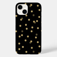 Points Confetti Noir et Or