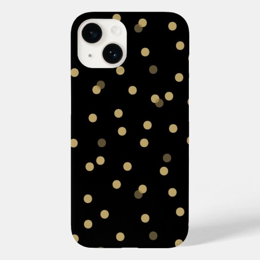Coques Case-Mate iPhone Points Confetti Noir et Or (Verso)
