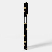 Coques Case-Mate iPhone Points Confetti Noir et Or (Verso / Droite)