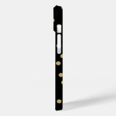 Coques Case-Mate iPhone Points Confetti Noir et Or (Verso / Gauche)