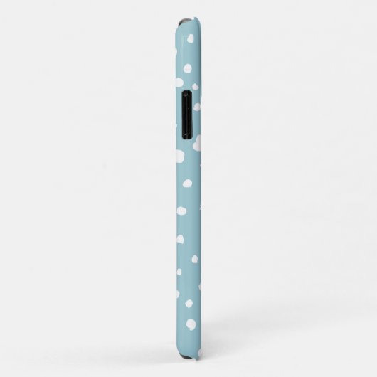 Coques Case-Mate iPhone Points Dalmatiens Bleus, Points Dalmatiens, Impres (Dos/Droite)