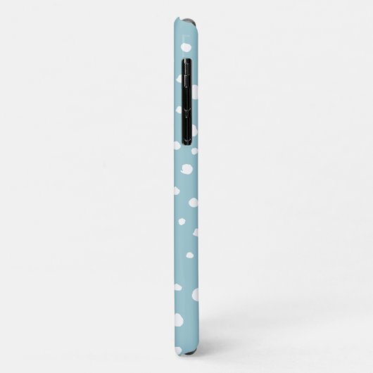 Coques Case-Mate iPhone Points Dalmatiens Bleus, Points Dalmatiens, Impres (Dos/Gauche)