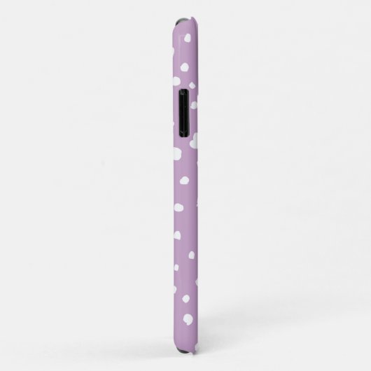 Coques Case-Mate iPhone Points Dalmatiens Lilac, Points Dalmatiens, Pots D (Dos/Droite)