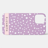 Coques Case-Mate iPhone Points Dalmatiens Lilac, Points Dalmatiens, Votre (Verso (horizontal))