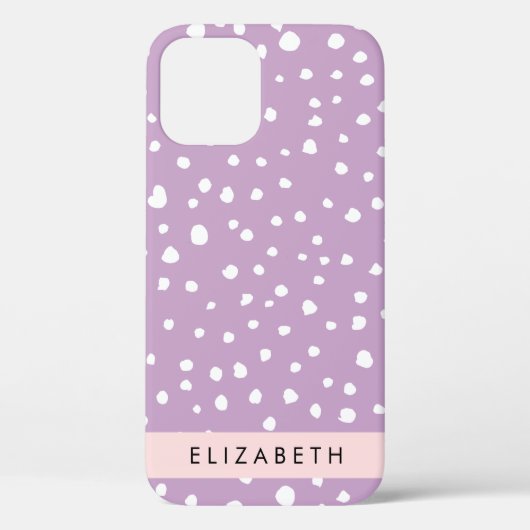 Coques Case-Mate iPhone Points Dalmatiens Lilac, Points Dalmatiens, Votre  (Verso)