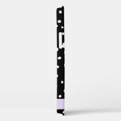 Coques Case-Mate iPhone Points dalmatiens, Spots, Noir et Blanc, Votre nom (Verso / Droite)