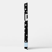 Coques Case-Mate iPhone Points dalmatiens, Spots, Noir et Blanc, Votre nom (Verso / Droite)
