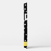 Coques Case-Mate iPhone Points dalmatiens, Spots, Noir et Blanc, Votre nom (Verso / Droite)