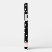 Coques Case-Mate iPhone Points dalmatiens, Spots, Noir et Blanc, Votre nom (Verso / Droite)