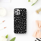 Coques Case-Mate iPhone Points dalmatiens, Zones dalmatiennes, Noir et Bla