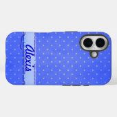 Coques Case-Mate iPhone Points de broche bleus (Verso (horizontal))