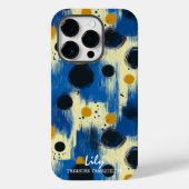 Coques Case-Mate iPhone Points de coup de pinceau abstraits avec nom perso (Verso)