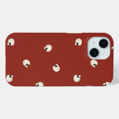 Coques Case-Mate iPhone Points de crâne Kawaii mignons aléatoires rouges (Verso (horizontal))