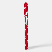 Coques Case-Mate iPhone Points de croix blancs sur fond rouge (Verso / Gauche)