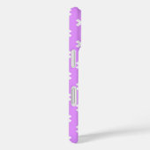 Coques Case-Mate iPhone Points de croix blancs sur lilas (Verso / Droite)