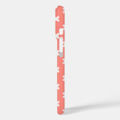 Coques Case-Mate iPhone Points de croix blancs sur pêche (Verso / Gauche)