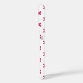 Coques Case-Mate iPhone Points de croix fuchsia sur fond blanc (Verso / Gauche)