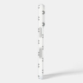 Coques Case-Mate iPhone Points de croix gris sur fond blanc (Verso / Droite)